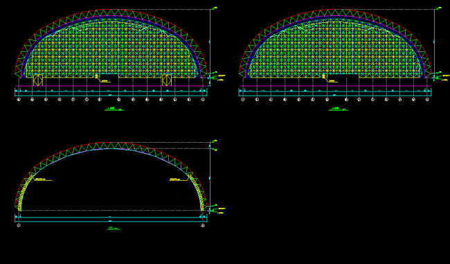 哈密跨度110米，拱高35_7米煤棚网架